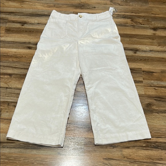 Maeve Pants - MAEVE BY ANTROPOLOGY WOMEN THE COLETTE RIBBED WIDE LEG PANT CREAM Sz 32 NEW
